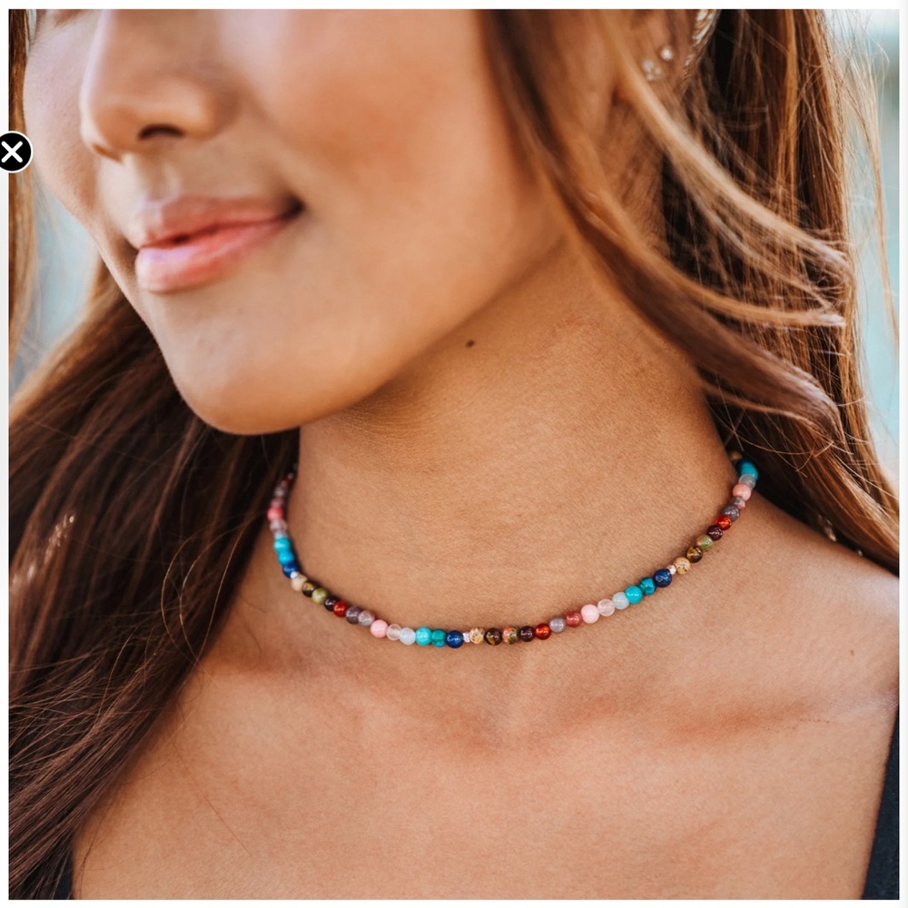 Colorful Beaded Necklace Bohemian Set